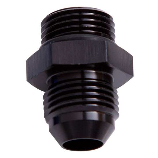 ORB to AN Straight Male Flare Adapter - -8 ORB to -6AN, Black Finish, 25 pack