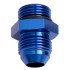 ORB to AN Straight Male Flare Adapter - -8 ORB to -8AN, Blue Finish