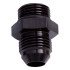 ORB to AN Straight Male Flare Adapter - -10 ORB to -10AN, Black Finish