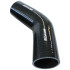45° Silicone Hose Elbow 4"  I.D - Gloss Black Finish. 5-45/64"  Leg