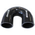 180° Silicone Hose Elbow 2.50" (63mm) I.D - Gloss Black Finish. 100mm Leg