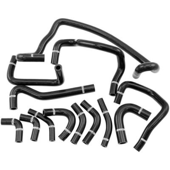 Silicone Heater & Radiator Hose Kits, Black Suit Nissan R32, R33 & R34 GTR with RB26