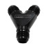 Y-Block -10AN Inlet, -8AN Outlets - Black Finish