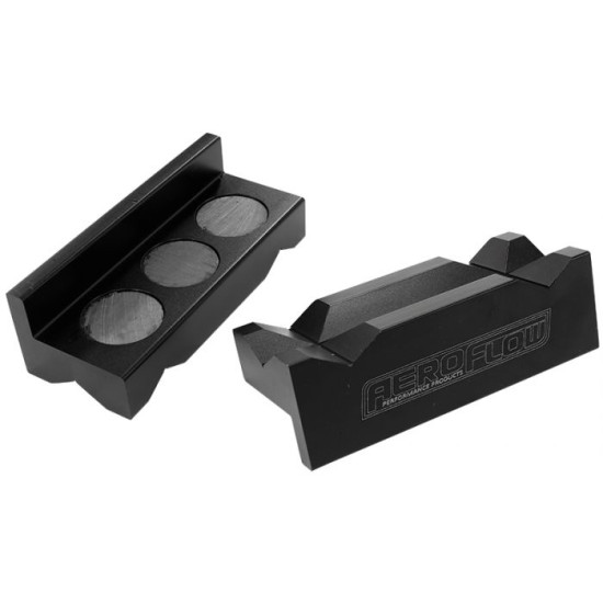 Billet Aluminium Magnetic Vice Jaws - Black -