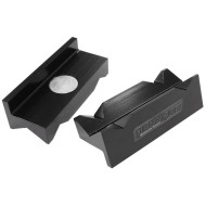 Billet Aluminium Magnetic Vice Jaws - Black - suits -16 to -20AN fittings